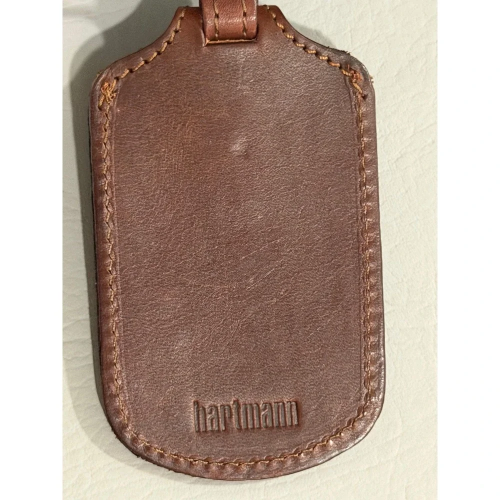 Hartmann Leather Messenger Bag Briefcase Unisex Brown Brass Hardware Large